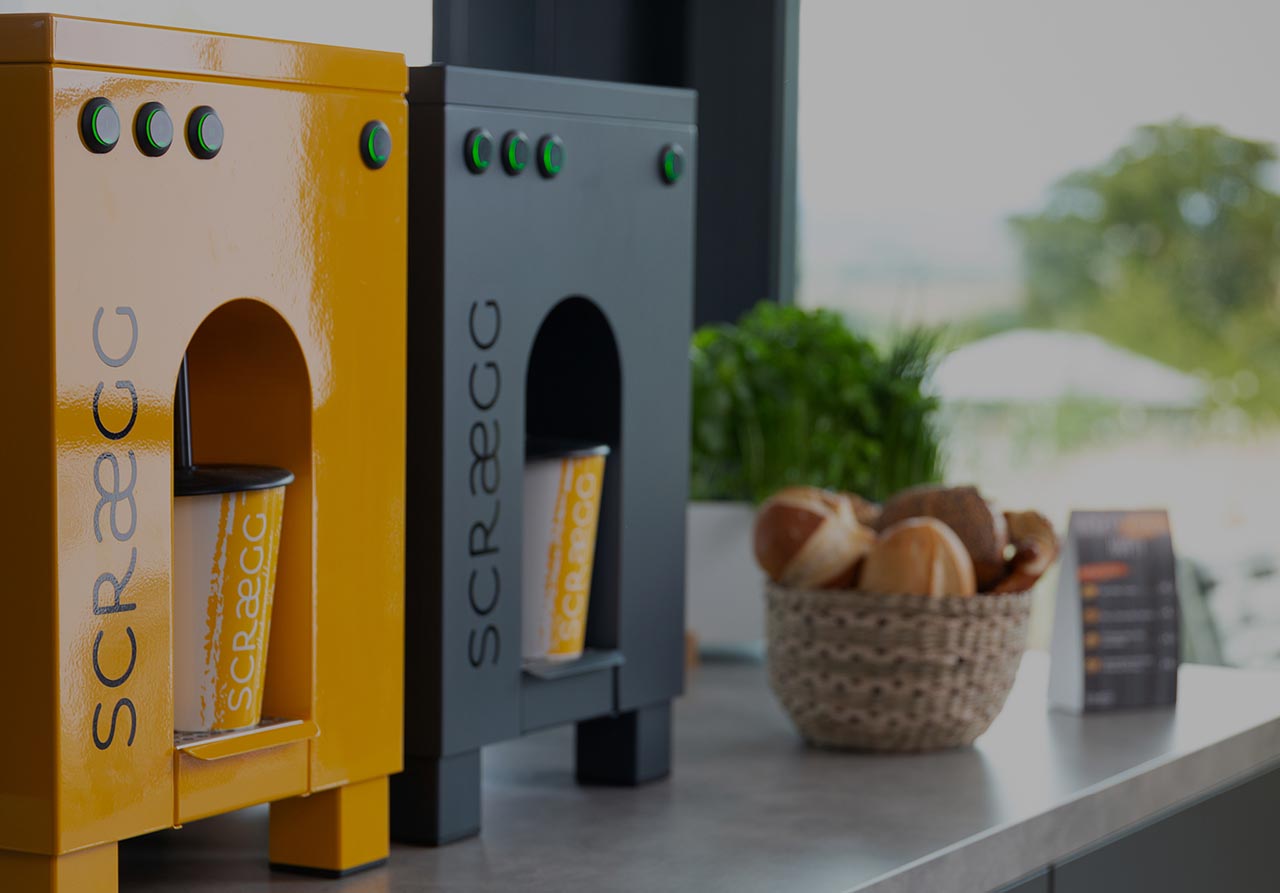 SCRAEGG Pro steam cooking machines installed in a café